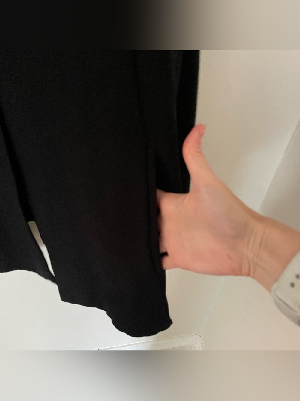 Eileen Fisher Black Long Line Blazer Jacket $248 large - Picture 4 of 6